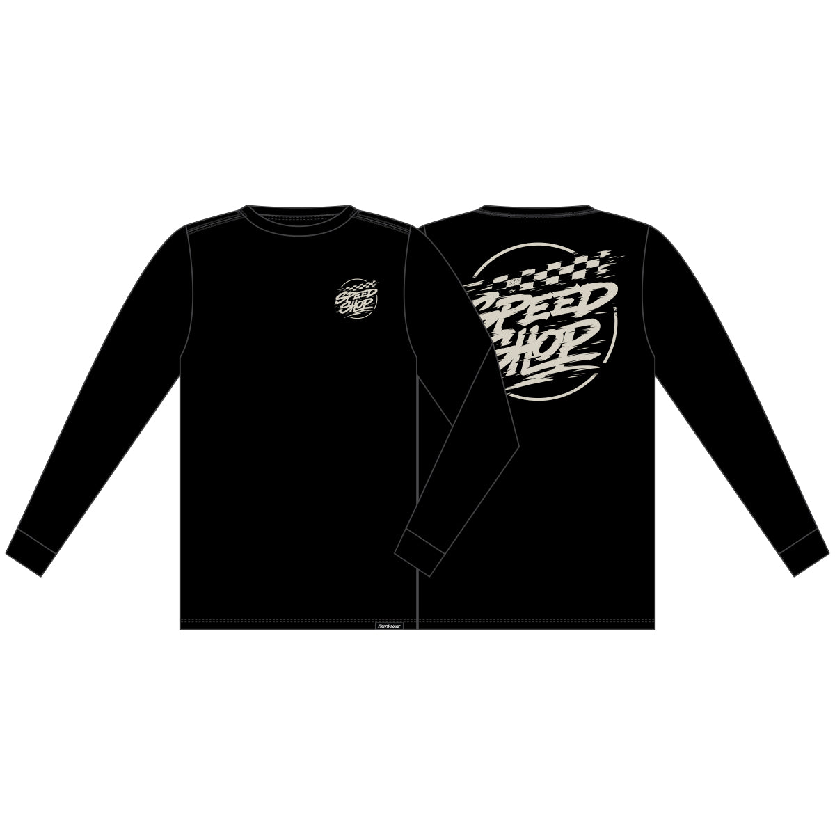 YOUTH BURNER LS TEE BLACK SM