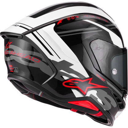 ALPINESTARS Supertech R7 Helmet - 22.06 - A-Core - Gloss Black/White/Red - 2XL 8203426-1353-2XL