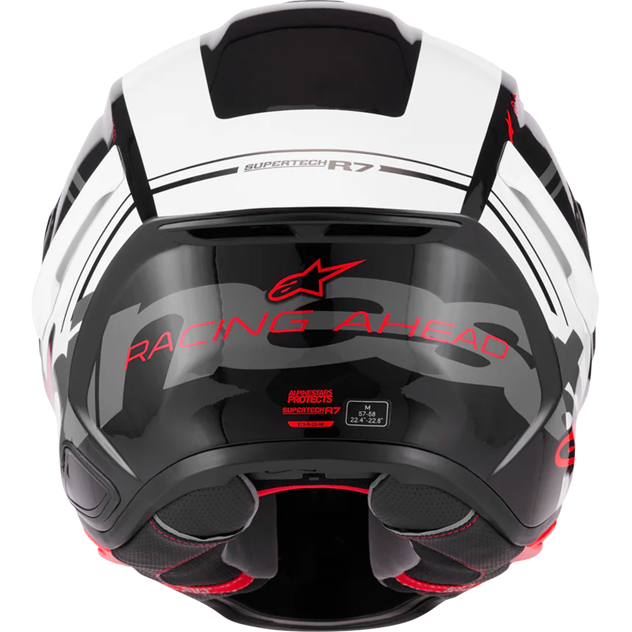 ALPINESTARS Supertech R7 Helmet - 22.06 - A-Core - Gloss Black/White/Red - 2XL 8203426-1353-2XL
