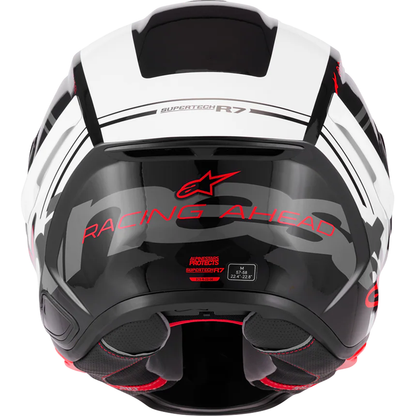 ALPINESTARS Supertech R7 Helmet - 22.06 - A-Core - Gloss Black/White/Red - 2XL 8203426-1353-2XL