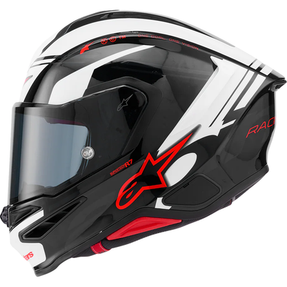 ALPINESTARS Supertech R7 Helmet - 22.06 - A-Core - Gloss Black/White/Red - 2XL 8203426-1353-2XL