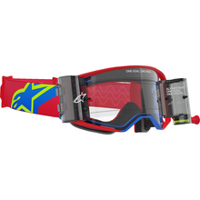 ALPINESTARS GOGGLES Supertech Roll-Off Goggle - Corp - Red/Blue - Clear Lens 5100425-3122
