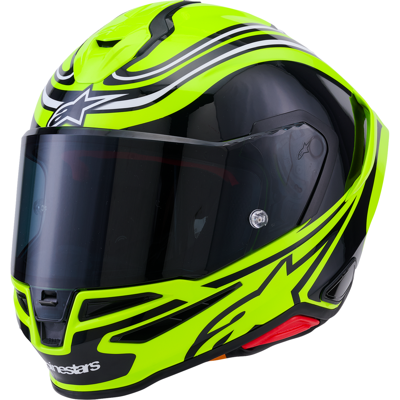 ALPINESTARS Supertech R7 Helmet - Zeal - 22.06 - Gloss Yellow Fluo/Black/White - Small 8202826-5021-S