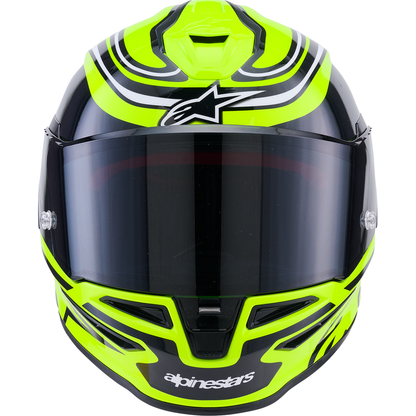 ALPINESTARS Supertech R7 Helmet - Zeal - 22.06 - Gloss Yellow Fluo/Black/White - Small 8202826-5021-S