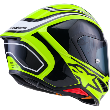 ALPINESTARS Supertech R7 Helmet - Zeal - 22.06 - Gloss Yellow Fluo/Black/White - Small 8202826-5021-S