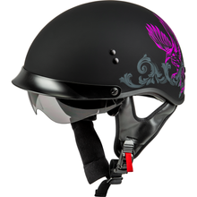 Hh 65 Corvus Helmet W/Peak Matte Black/Purple/Grey Xs