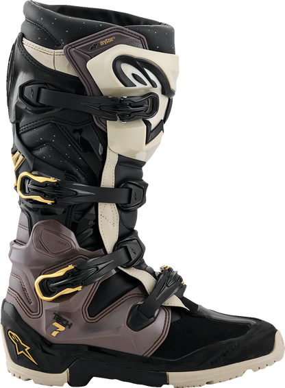 ALPINESTARS Tech 7 Enduro Drystar® Boots - Black/Dark Gray/Gold - US 11 / EU 45.5 2010526-1558-11