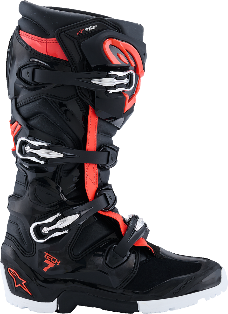 ALPINESTARS Tech 7 Enduro Drystar® Boots - Black/Red/White - US 7 / EU 40.5 2010526-1321-7