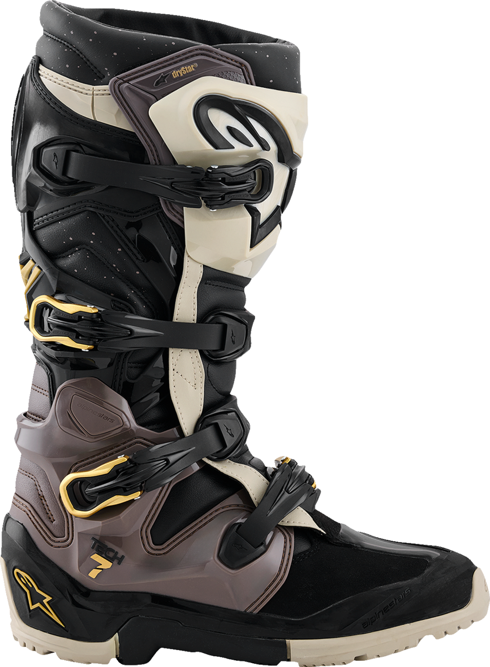 ALPINESTARS Tech 7 Enduro Drystar® Boots - Black/Dark Gray/Gold - US 14 / EU 49.5 2010526-1558-14