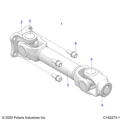 Polaris ATV SHAFT-REAR DRIVE [INCL. 2-5], Genuine OEM Part 1334444, Qty 1