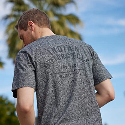 Indian Motorcycle Men's 1901 Spirit Lake T-Shirt, Gray - 2833275