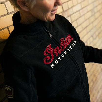 Indian Motorcycle Women's Zip Thru Fleece, Black - 3XL - 286166614