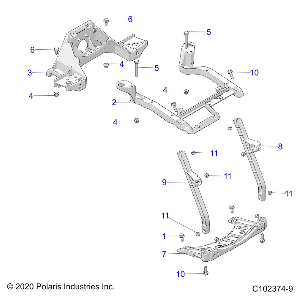 
                      
                        Polaris ATV Radiator Support, Cast, Genuine OEM Part 5632356, Qty 1
                      
                    