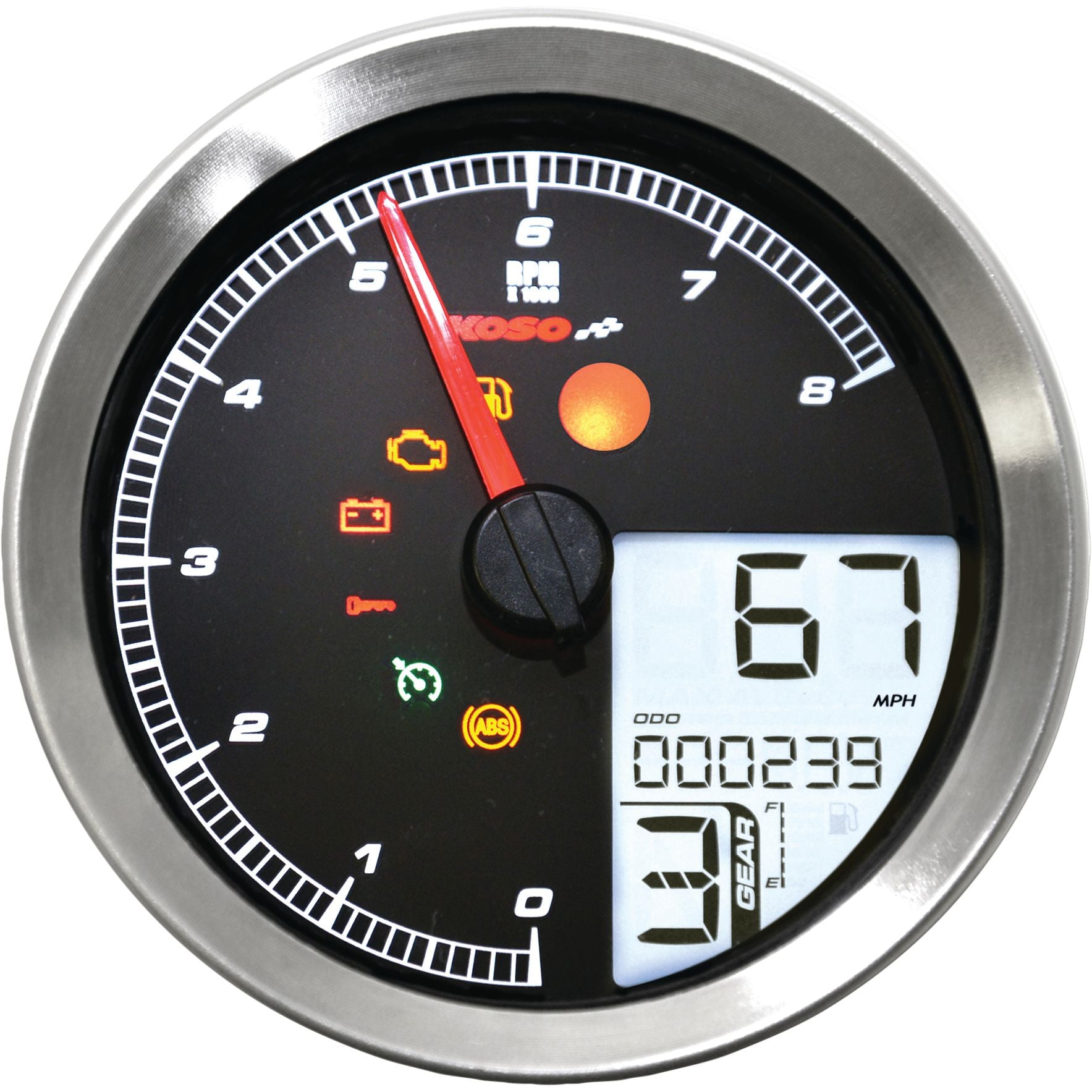 Speedo / Tach Sil Bezel Lcd Color Change Display