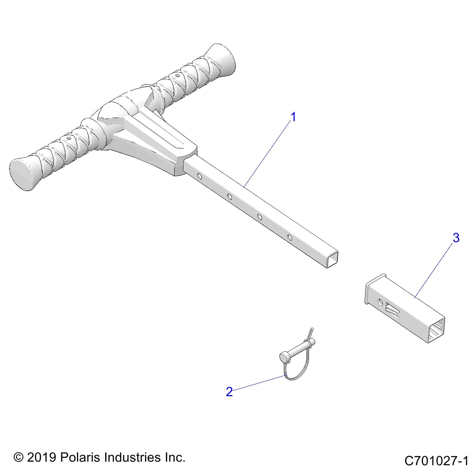 Polaris RZR Grab Bar Assembly, Genuine OEM Part 2634200, Qty 1