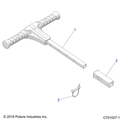 Polaris RZR Grab Bar Assembly, Genuine OEM Part 2634200, Qty 1