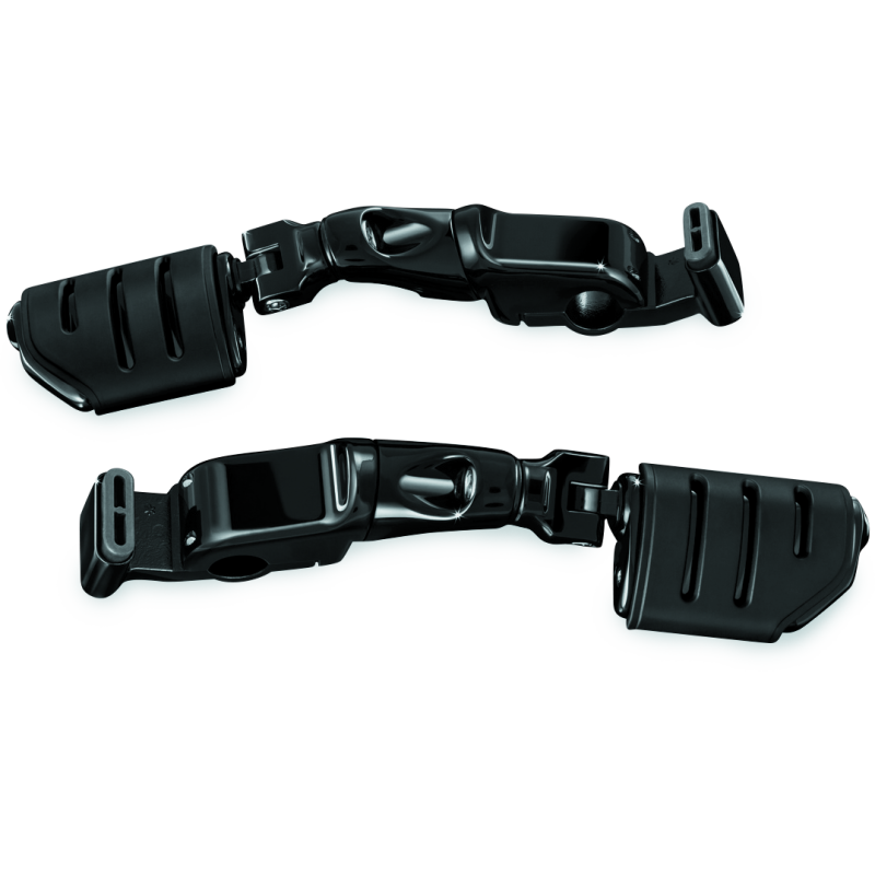Kuryakyn Ergo II Trident Dually ISO Pegs With Long Arms Gloss Black