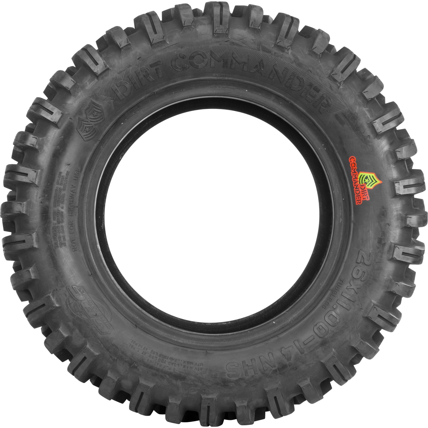 Tire Dirt Commander Rear 26x11 14 Bias Lr1045lbs