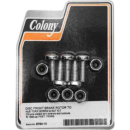Brake Rotor Hardware Front Torx Screw Kit