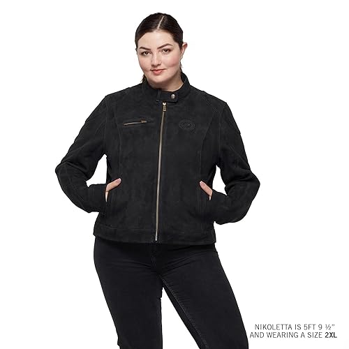 
                      
                        Indian Motorcycle Women's Cleveland Suede Jacket, Black - XS - 283337101
                      
                    