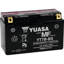 Yuasa YT7B-BS Maintenance Free AGM 12-Volt Battery w/Bottle