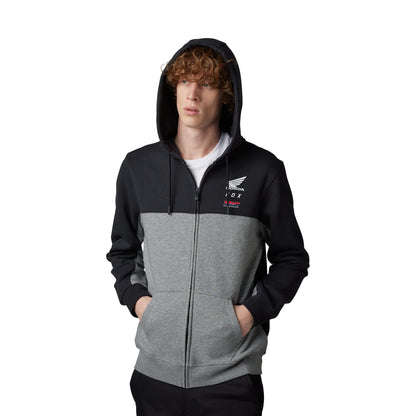 Fox Racing Men's Standard Fox X Honda Zip Fleece Hoodie, Black, X-Large