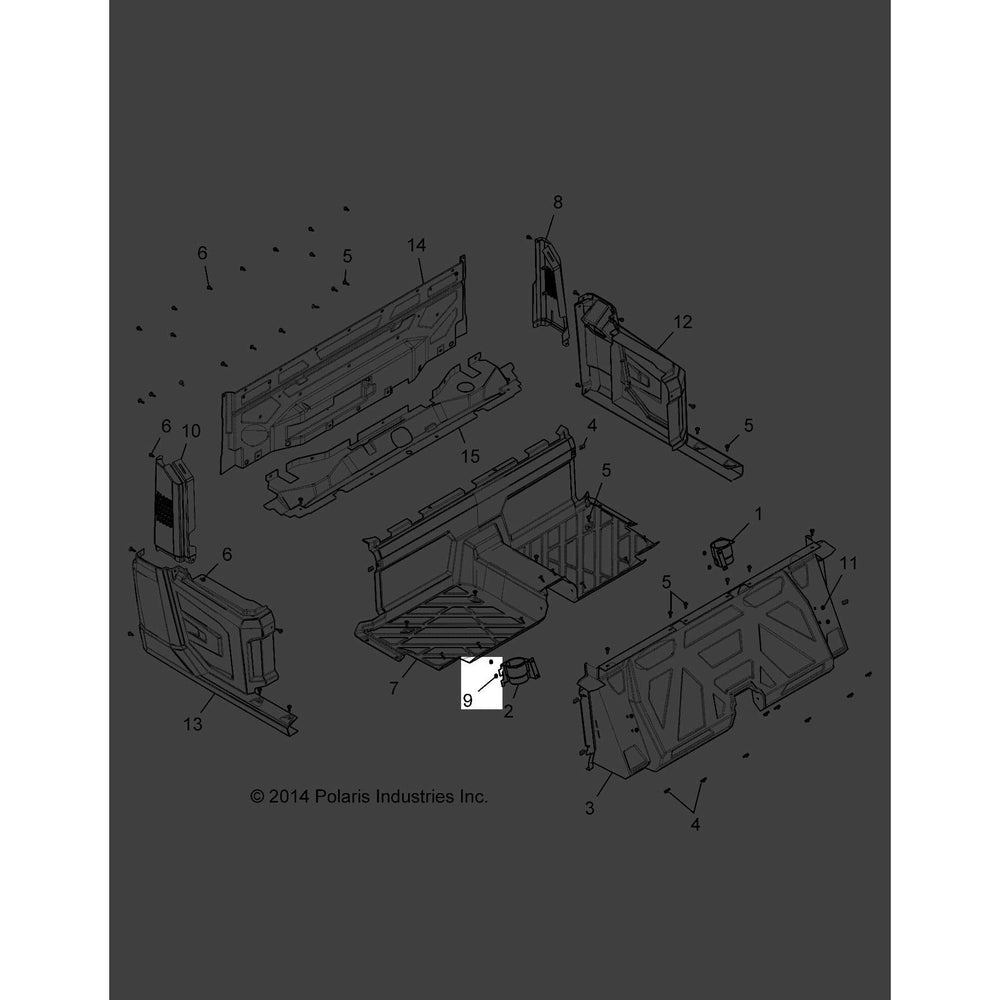 Polaris Ranger Male Rivet, 625 x .32, Black, Genuine OEM Part 7662185, Qty 1