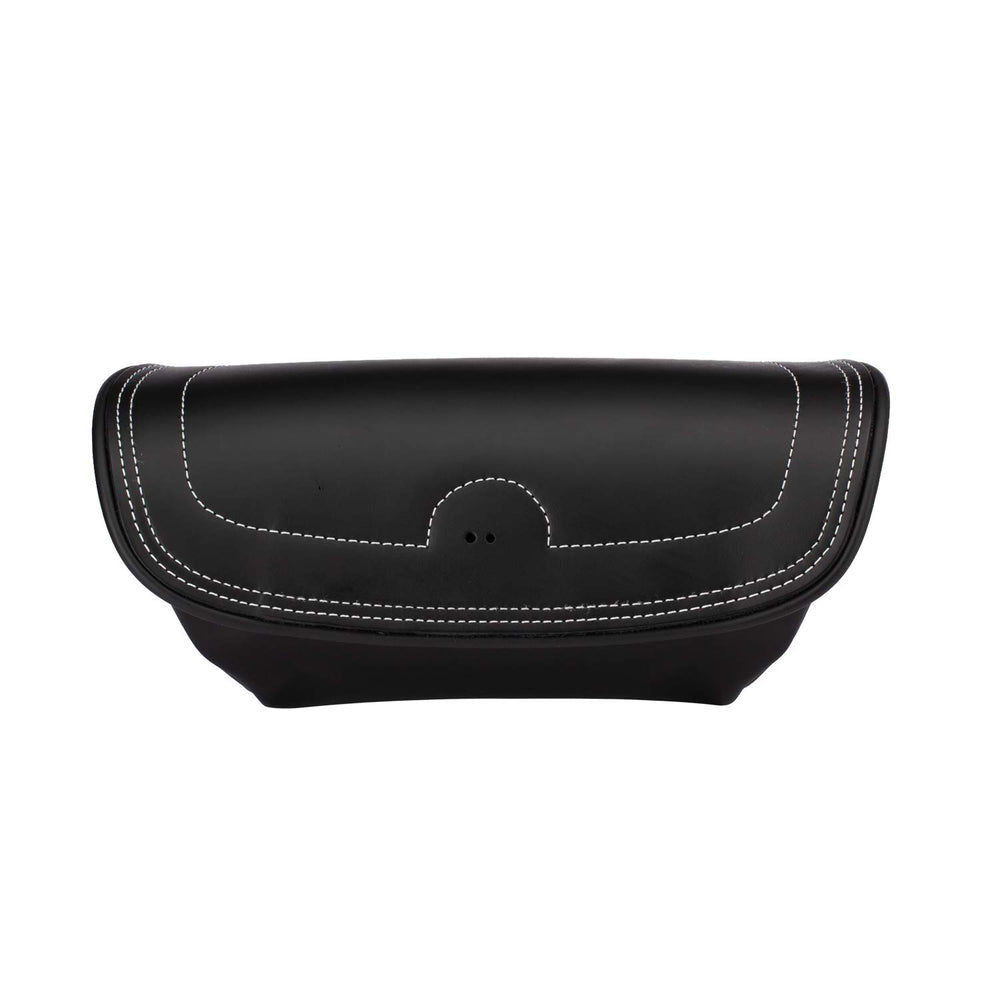Indian Motorcycle Handlebar Bag with Power Cord Strap, Black Genuine Leather, for Specific Springfield and Chief Dark Horse, Vintage, Classic Models, for Gloves, Cell Phone, Maps, Water - 2879577-01