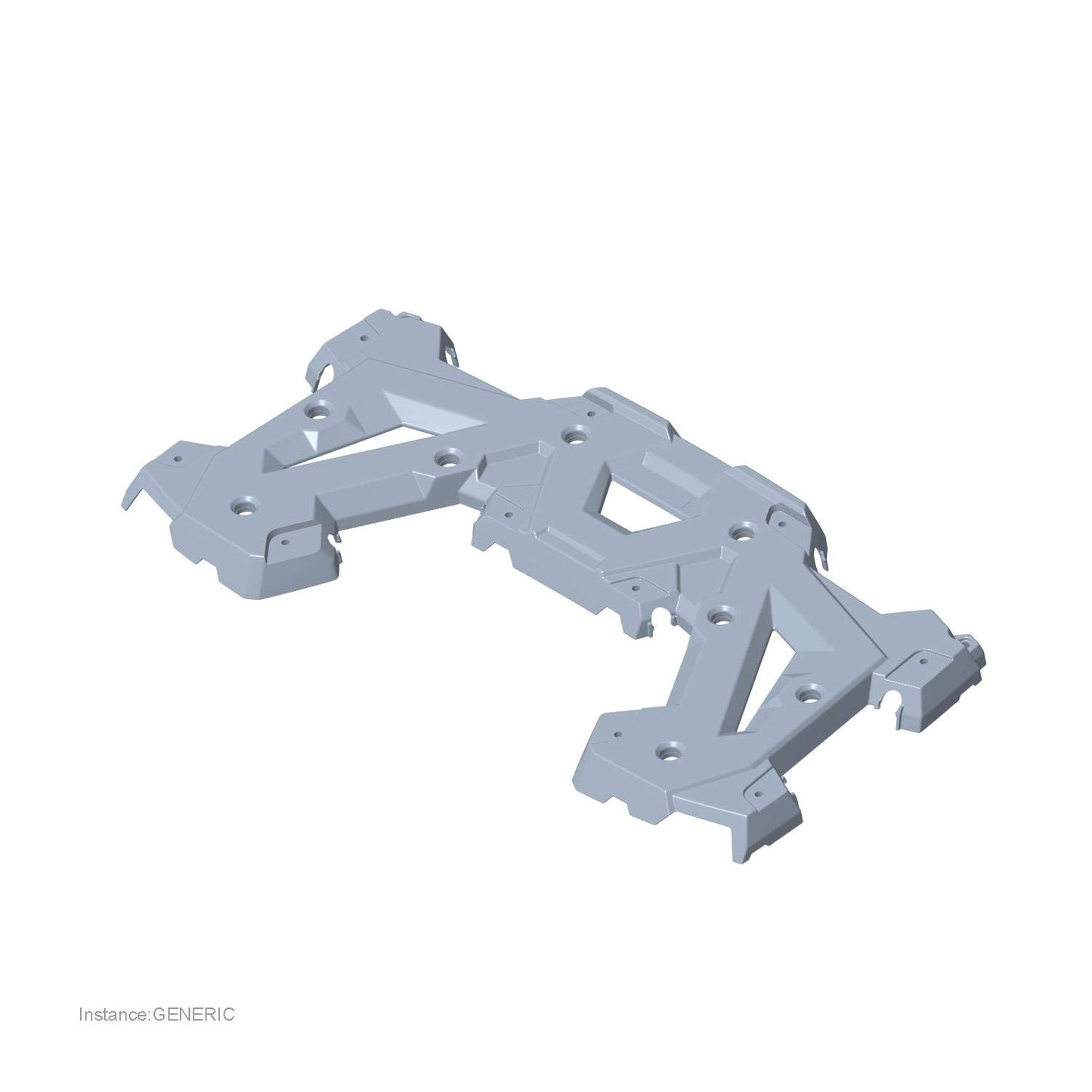 Polaris ATV Rear Rack Assembly, Gloss Black - 2635059-070