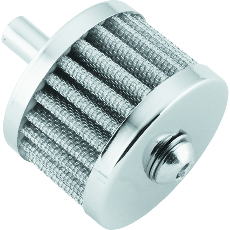 Bikers Choice Chrome 3/8 Inch Breather Filter With Bolt