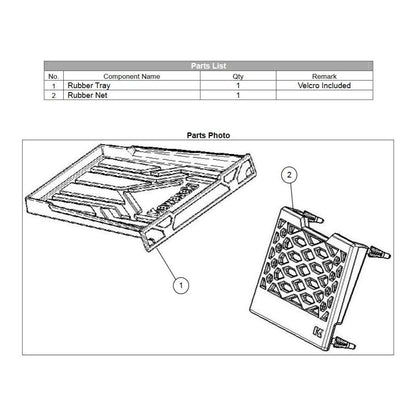 2020 Genuine Kawasaki Teryx KRX 1000 Dash Net W/Anti-Slip Tray 99994-1340