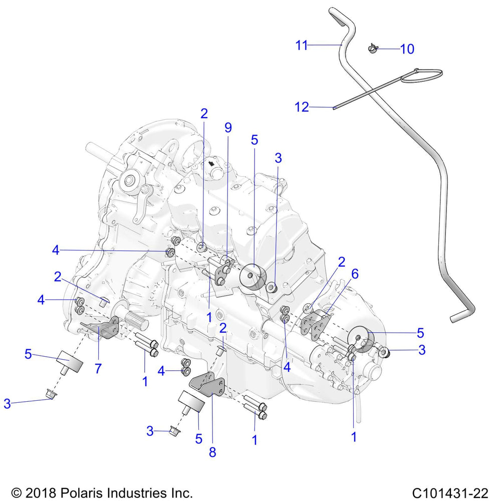 
                      
                        Polaris ATV Trans Bracket, Right, Genuine OEM Part 5252091, Qty 1
                      
                    