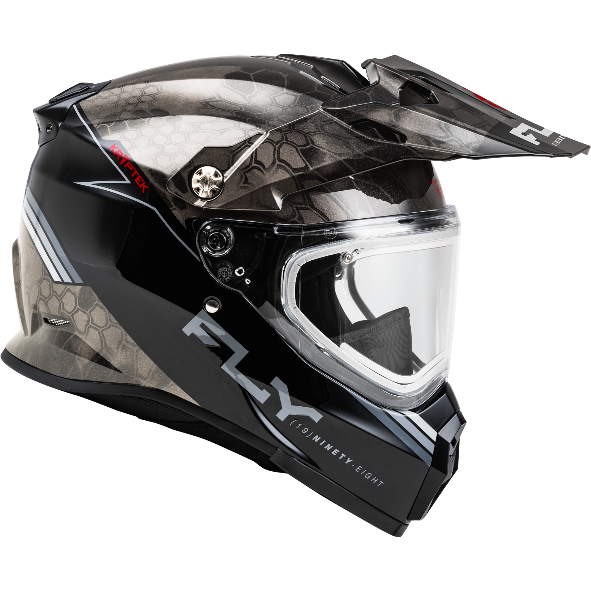 Trekker Cw Conceal Helmet Elec Shld Black/Grey/White Md