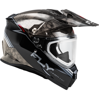 Trekker Cw Conceal Helmet Elec Shld Black/Grey/White Xl