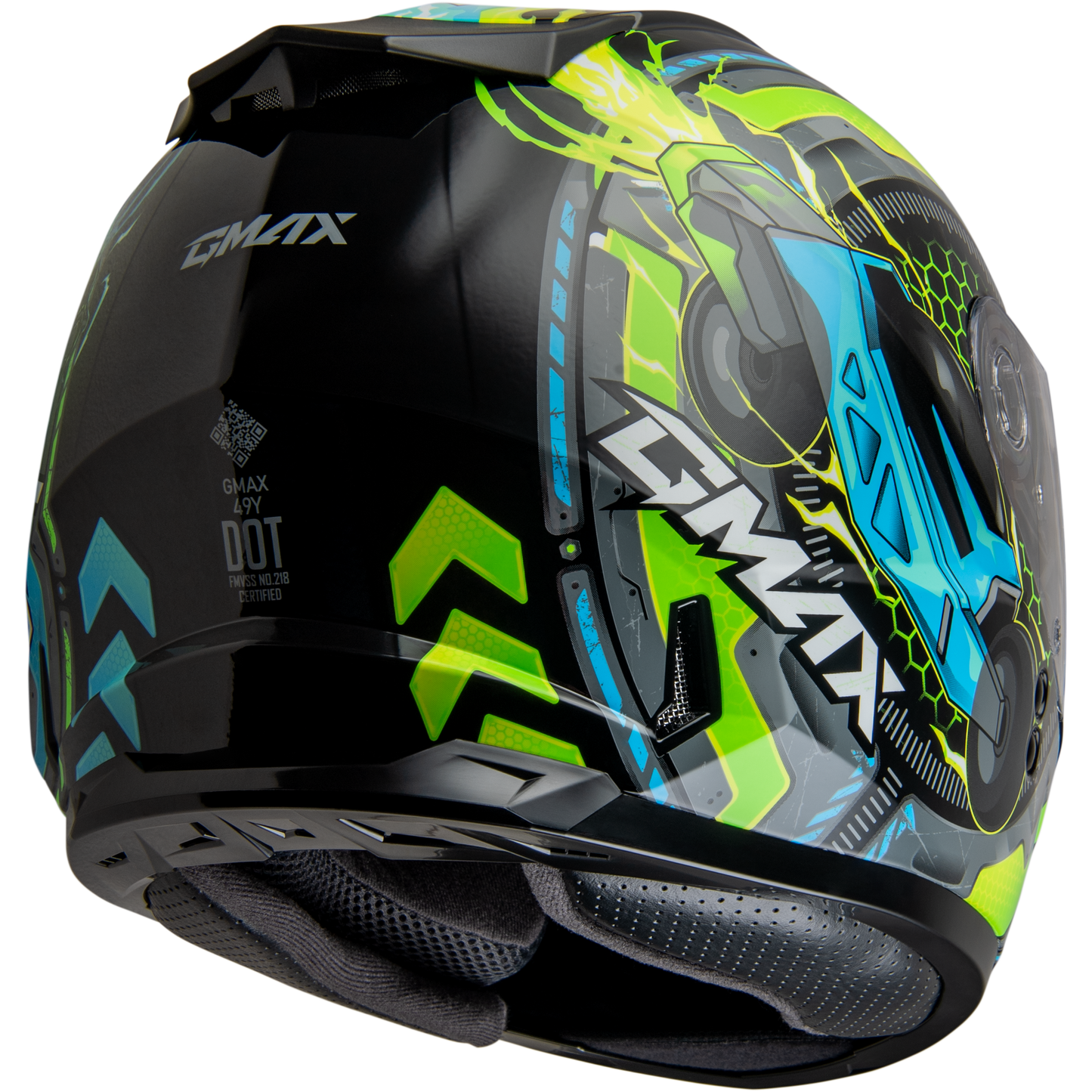 Gm 49y Charge Helmet Black/Blue/Green Ys