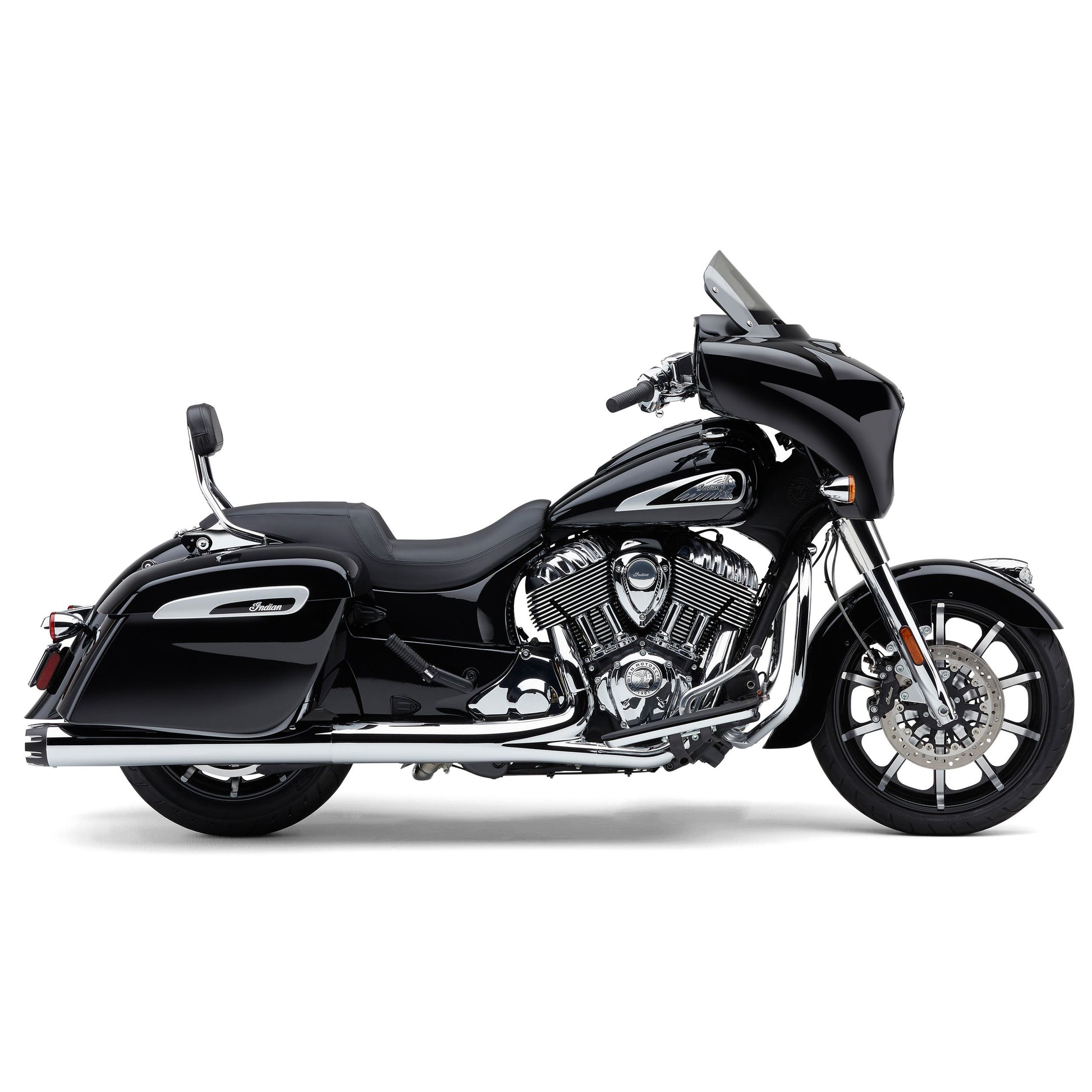 Detach Backrest Short Chrome Chieftain 14 21
