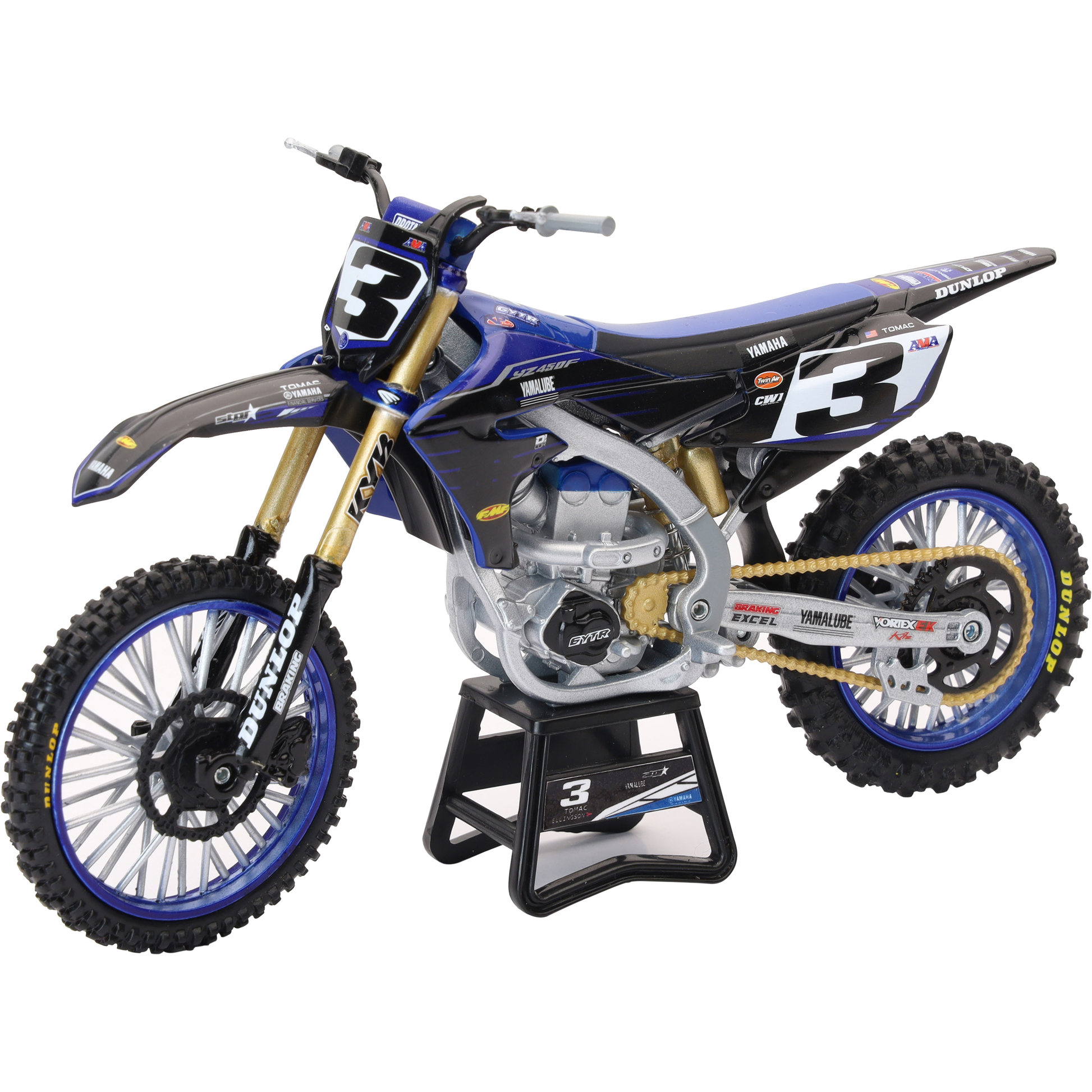 1:12 Scale Yamaha Team Yz450f Eli Tomac #3 W/#1 Sx/Mx