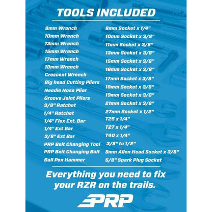 PRP RZR Roll Up Tool Bag with 36pc Tool Kit