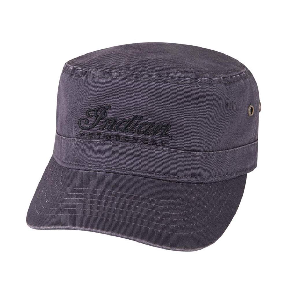 Indian Motorcycle Army Hat with Script Logo, Gray - One Size