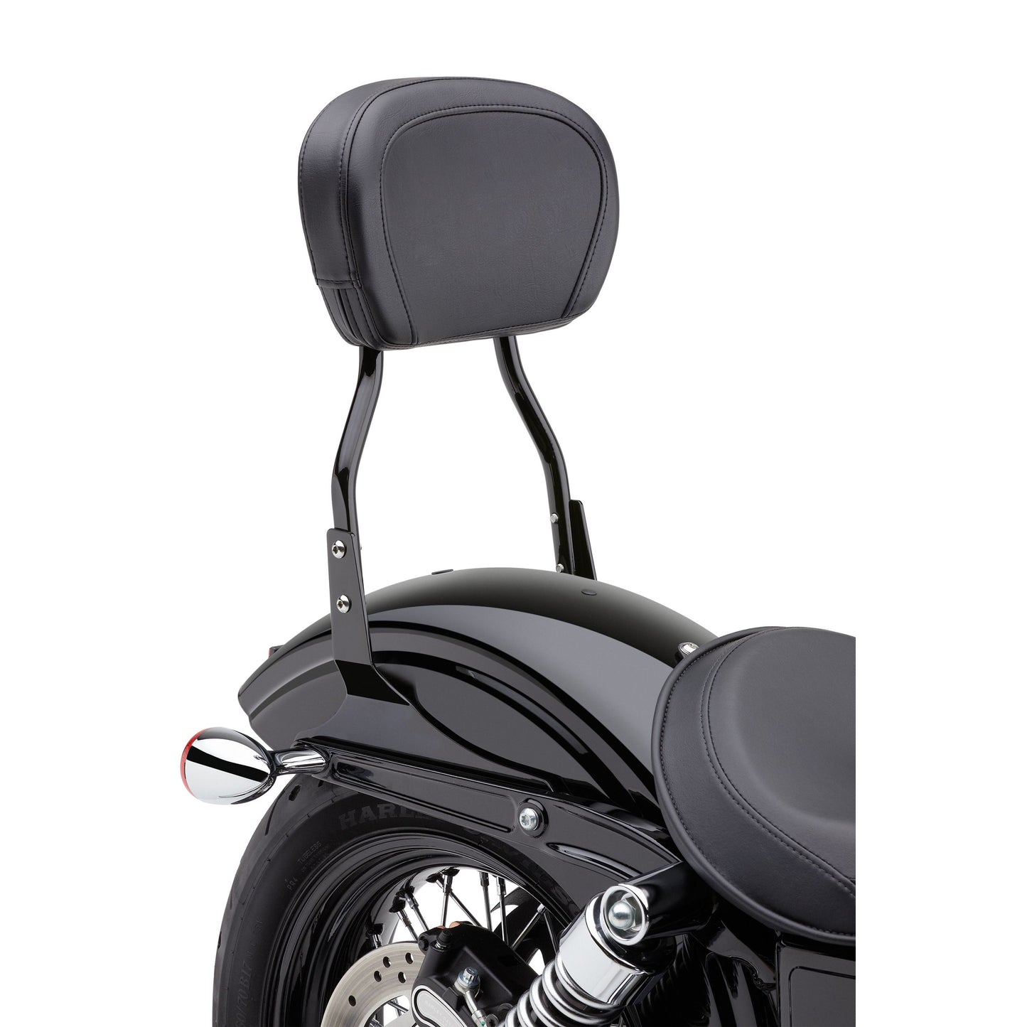 Short Sissy Bar Round Blk Flstf 07 17 Fxst/S/B 06 10