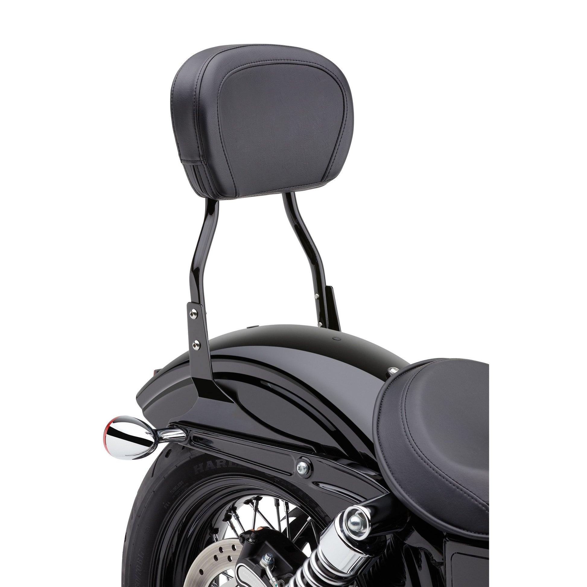 Short Sissy Bar Round Blk Flstf 07 17 Fxst/S/B 06 10