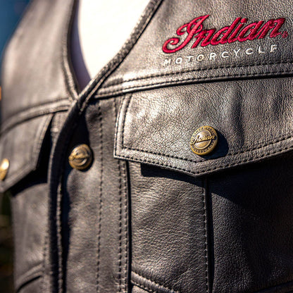 Indian Motorcycle Men's Western Vest, Black - M - 286273803
