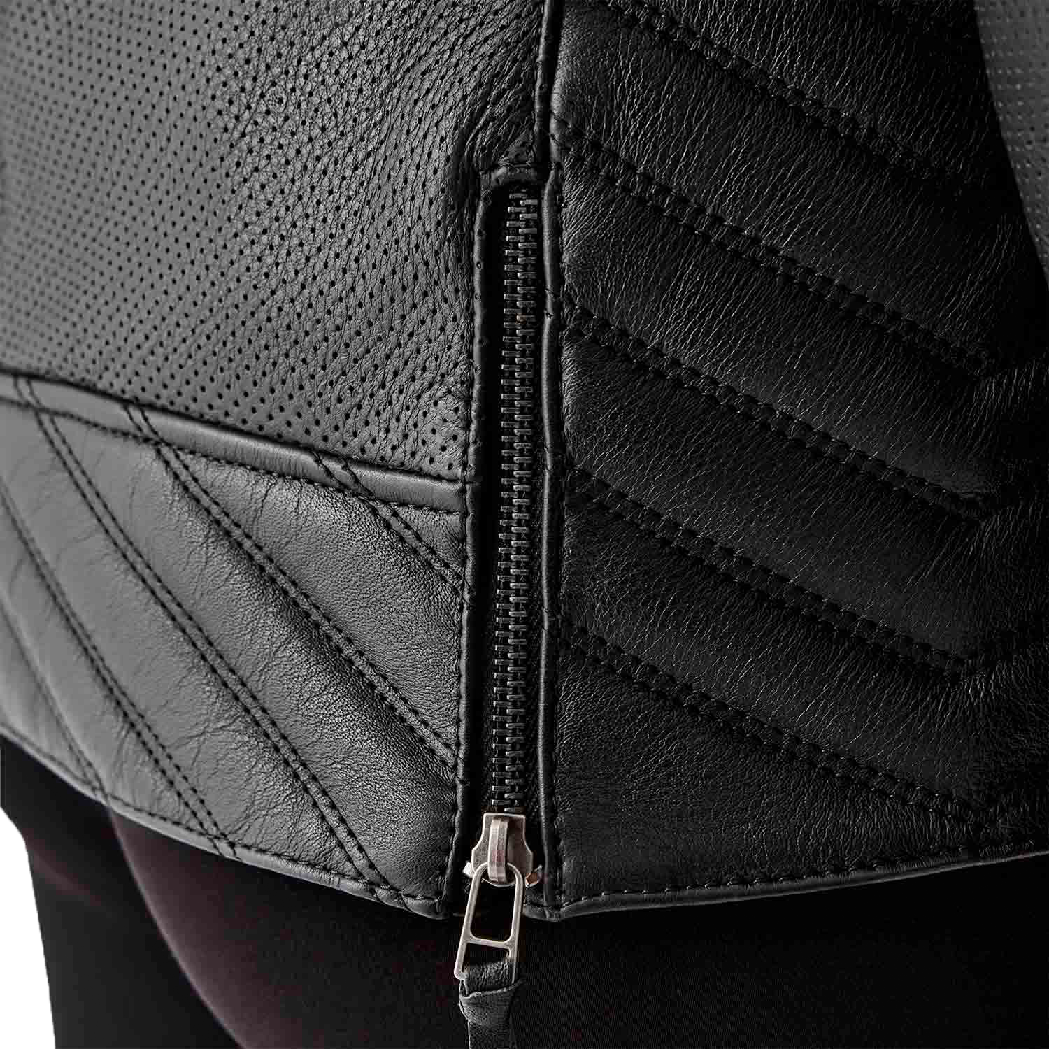 Womens Roadster Air D3o Jacket Black Leather Lg