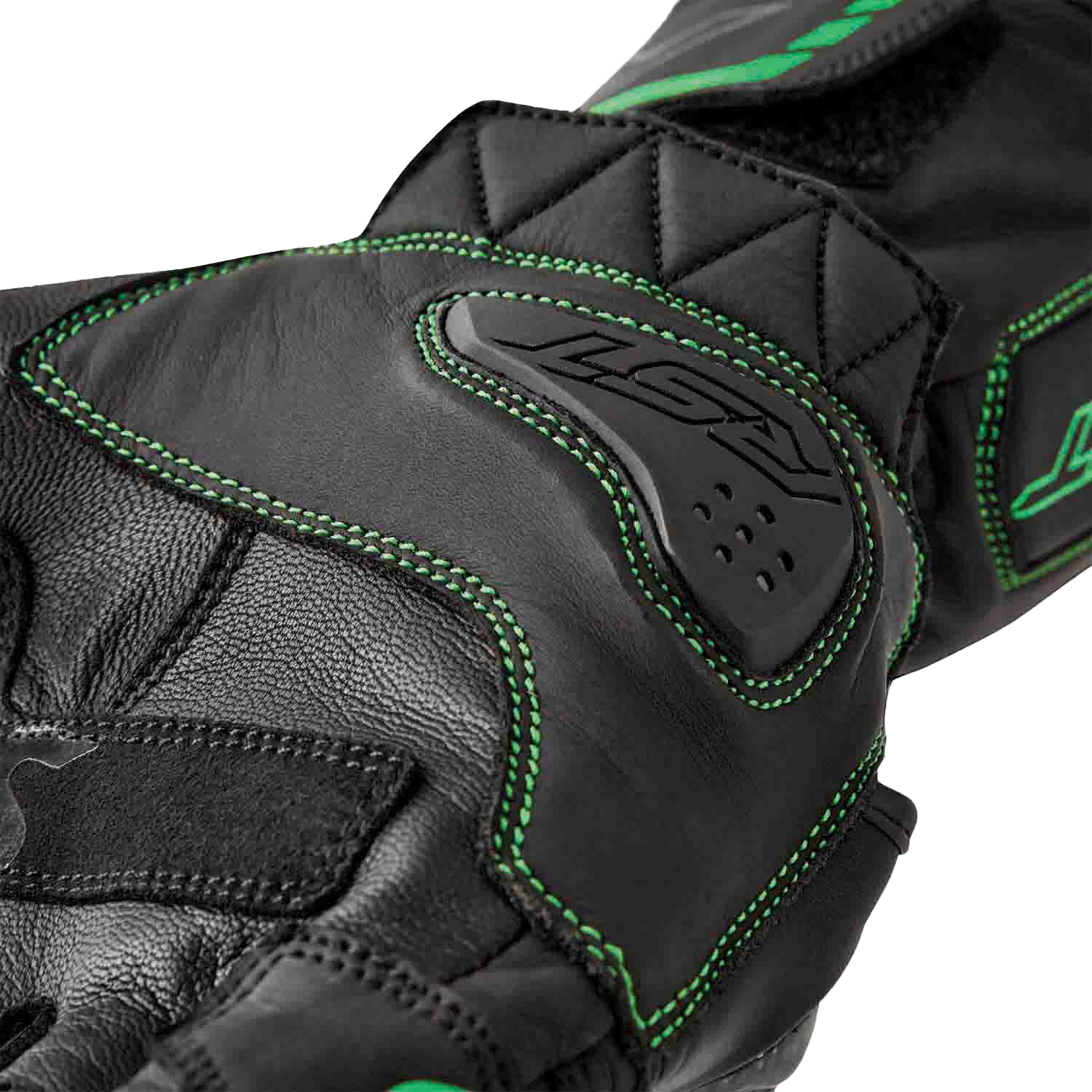 S1 Glove Blk/Flo Green Leather 2xl