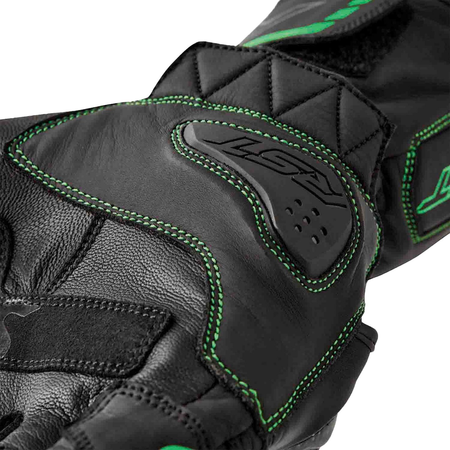 S1 Glove Blk/Flo Green Leather Xl