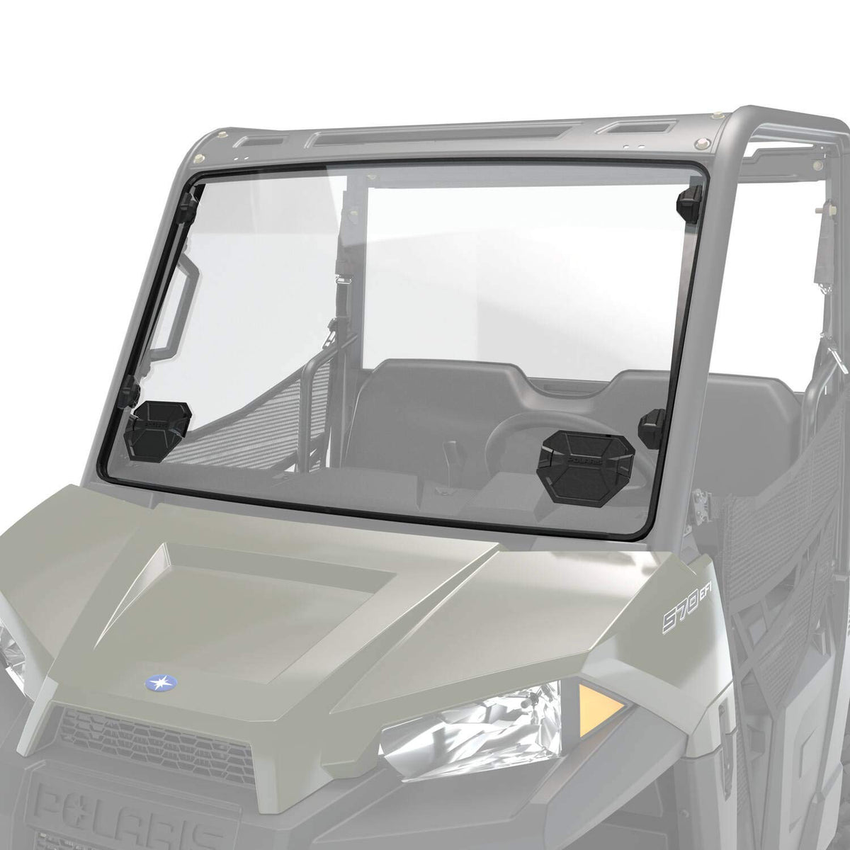 Polaris Off Road Lock & Ride Vented Windshield - Hard Coat Poly