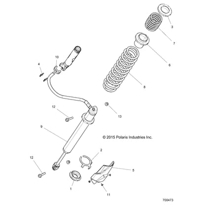 Polaris RZR Retainer Spring, 3 in, Genuine OEM Part 1501042, Qty 1