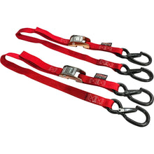 Tie Down Cam Sec Hook Watercra Watercraft 1"X3' Red Pair