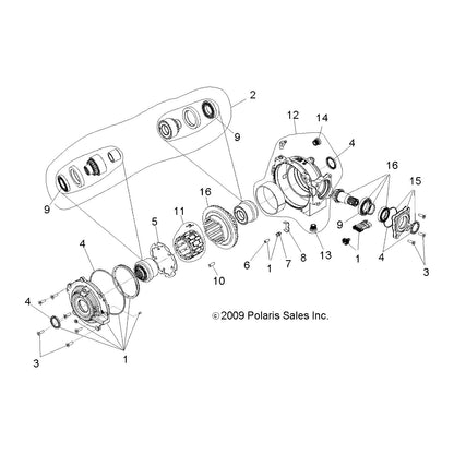 Polaris RZR Input Cover Assembly, Genuine OEM Part 2203736, Qty 1