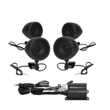 Boss Audio Systems Motorcycle Speaker Amplifier/ Bluetooth/ 3in Speakers 2 Pair- Black